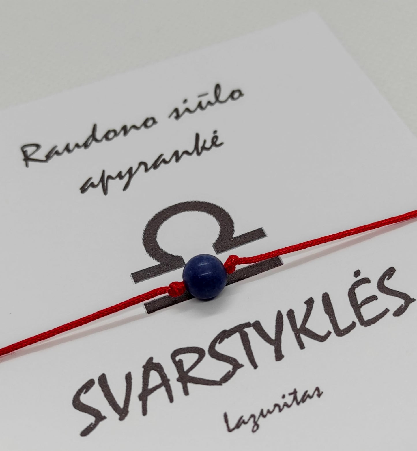 Raudono siūlo apyrankė pagal zodiaką "Svarstyklės"